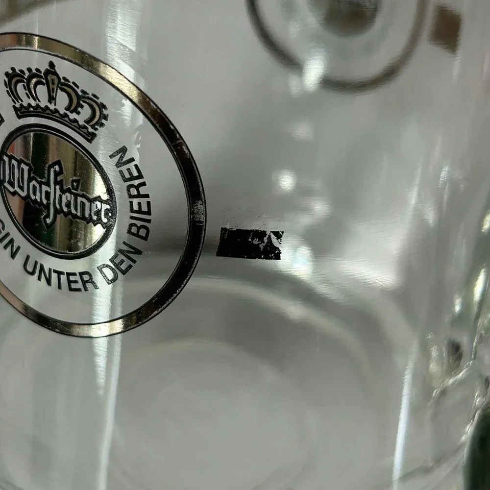 Warsteiner‎ .5 L Beer Glass Stein Mug Germany Handle Barware Collectible